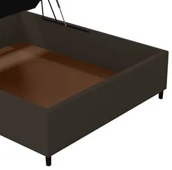 Base para Cama Box Baú Casal 138x188cm Hit I02 Suede Marrom - Mpozenat