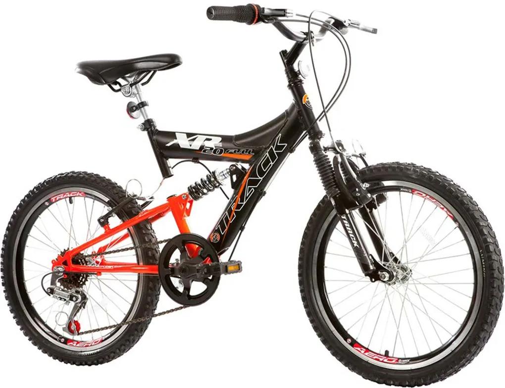 Bicicleta Aro 20 Xr 20 Full SuspensÁo 6V Mtb Preto e Laranja Track & Bikes