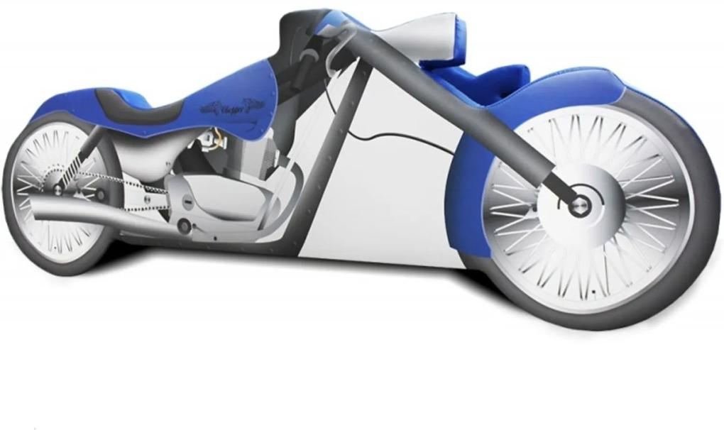 Cama Cama Carro Moto Chopper  Azul