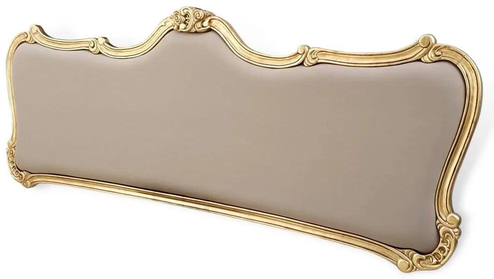 Cabeceira de Cama de Luxo Folha de Ouro Design Clássico Peça Artesanal