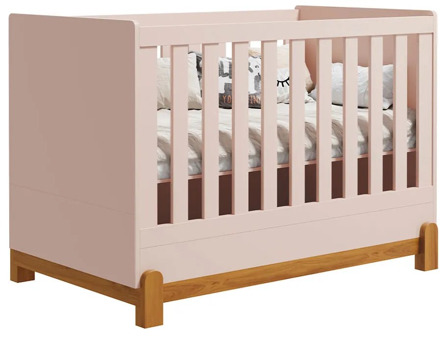 Berço Mini Cama Lotus - Rosa Fosco