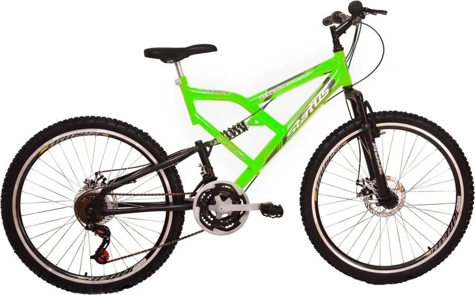 Bicicleta Status Bike Aro 26 18v Dupla Susp. (Freio à Disco) - Verde