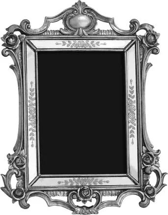 Porta Retrato Revestido em Resina Prata - 29,5x23cm