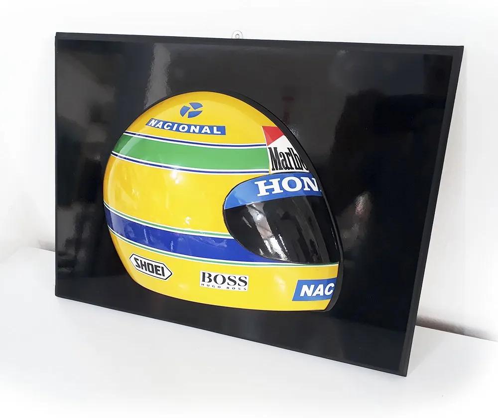 Quadro Capacete 3D Senna