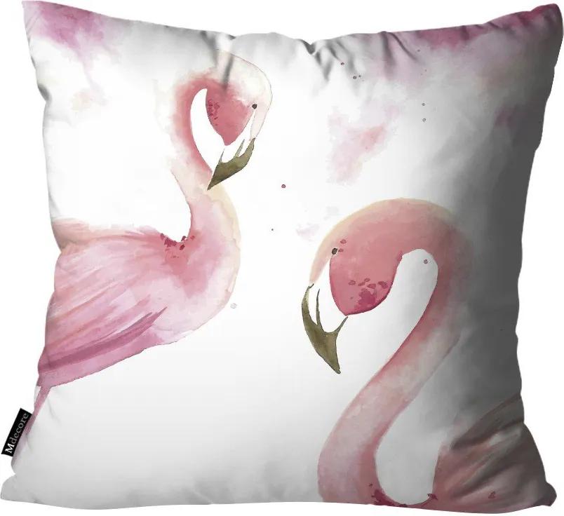 Capa para Almofada Flamingo Branco45x45cm