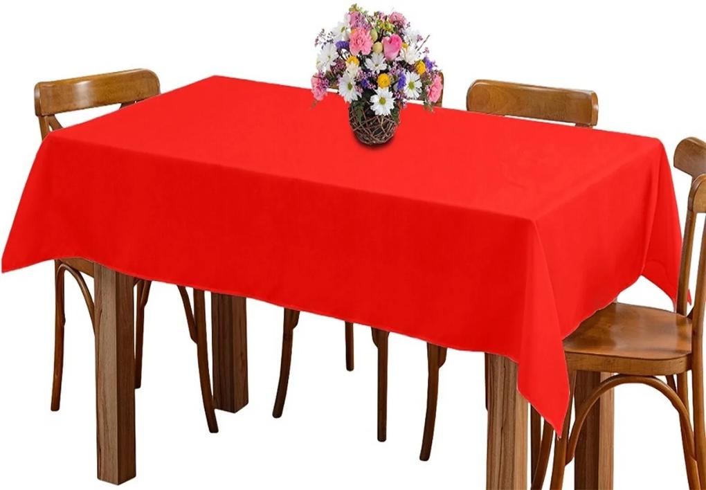 Toalha de mesa 6 Lugares 2,00m Retangular Oxford Vermelho
