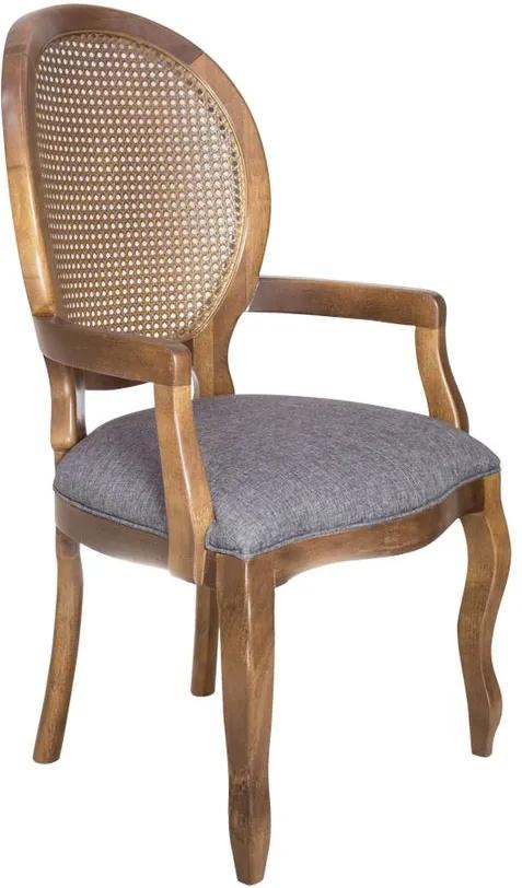 Cadeira de Jantar Medalhão Lisa com Braço - Wood Prime PTE 35146