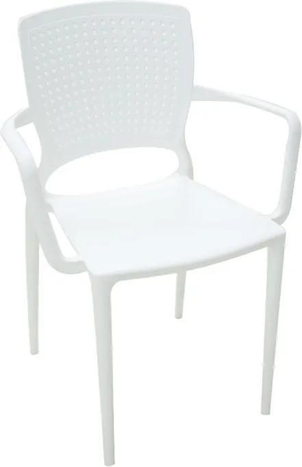Cadeira Safira com Braço Branco - Tramontina