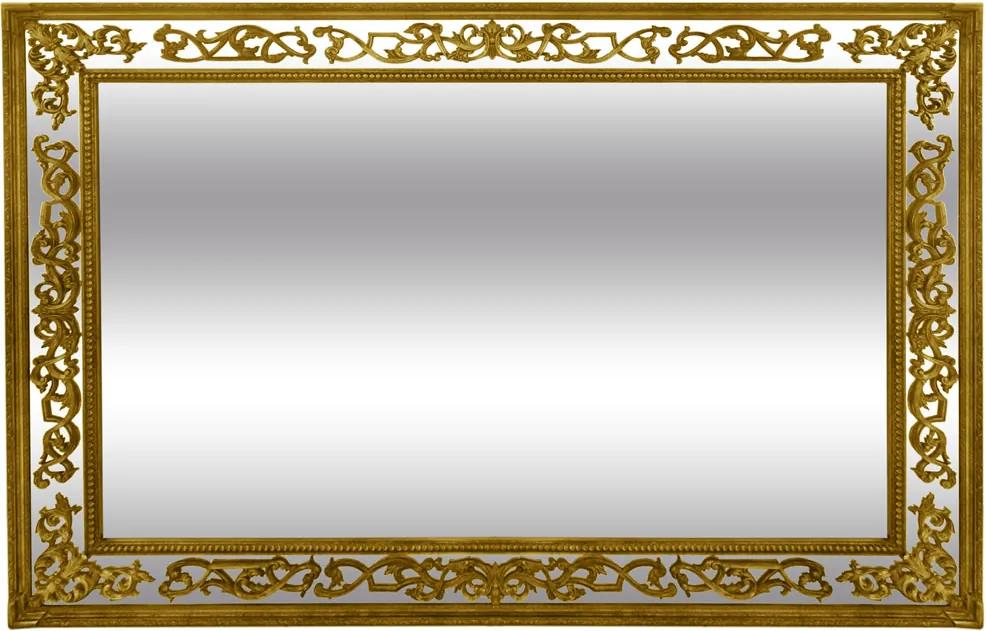 Espelho com Moldura Decorativa Morin Dourado