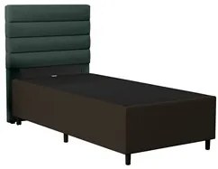 Cabeceira com Base para Cama Box Solteiro 88x188cm Hit ID5 Linho Verde