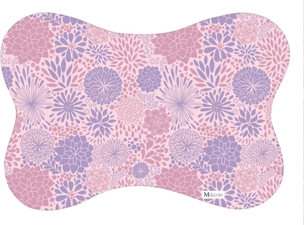 Tapete PET Mdecore Osso Floral Rosa 54x39cm
