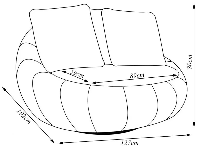 Kit 2 Poltronas Giratória Sala de Estar com Almofadas Afrodite Caramelo Manchado PU G45 - Gran Belo