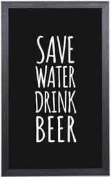 Quadro Porta Tampinhas de Cerveja Save Water Drink Beer