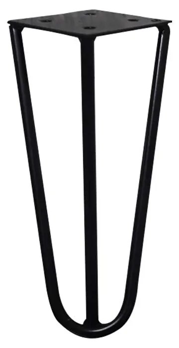 Kit 10 Pés de Metal 15 CM Hairpin Legs Mesas de Centro Puffs Preto G41