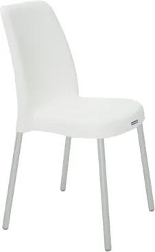 Cadeira Tramontina Vanda Branca em Polipropileno com Pernas Anodizadas 92053010