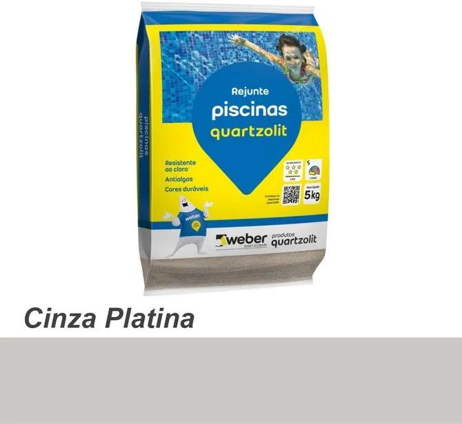Rejunte para Piscina 5Kg Cinza Platina - Quartzolit - Quartzolit