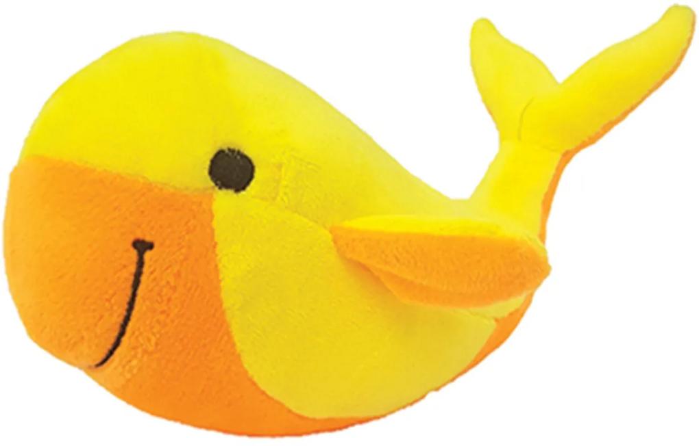 Pelúcia Baleia Amarela 28cm para Criança - Fundo do Mar - Unik Toys