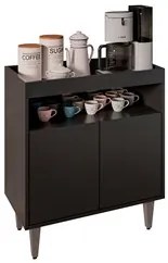 Balcão Aparador Buffet Cantinho do Café 71cm Lice M24 Preto - Mpozenat