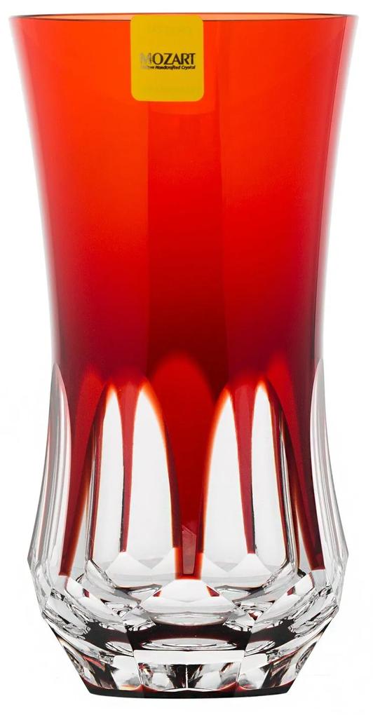 Copo de Cristal Lapidado Long Drink  - Vermelho - 55  Vermelho - 55