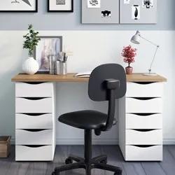 Mesa para Computador Escrivaninha Due Web Nogal/Branco - Artany