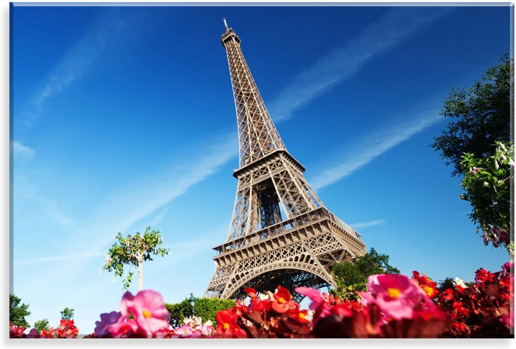 Tela Love Decor Decorativa em Canvas Torre Eiffel Multicolorida 90x60cm