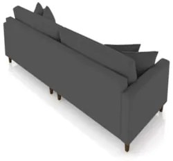 Sofá 2 Lugares Living 156cm Linn k04 Veludo Cinza Escuro - Mpozenato