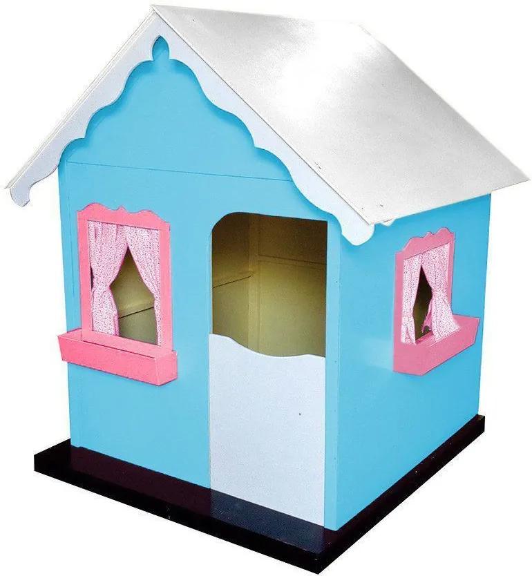 Casinha Infantil de Brinquedo com Cortina Tiffany/Rosa - Criança Feliz