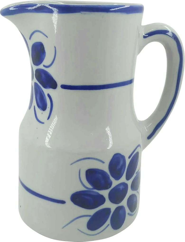 Jarra de Porcelana Azul Floral 1100 ml