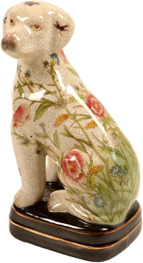Escultura Decorativa de Porcelana Cachorro Toy