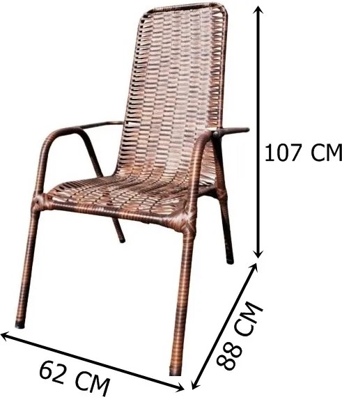 Kit C/ 2 Cadeiras De Junco(Alta) – JM Metalúrgica