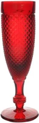 Taças Champagne Vermelha Bico de Jaca 6 peças