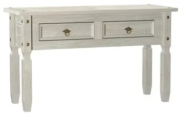 Aparador de Madeira com 2 Gavetas 127 cm Patina Branca Elliottiis