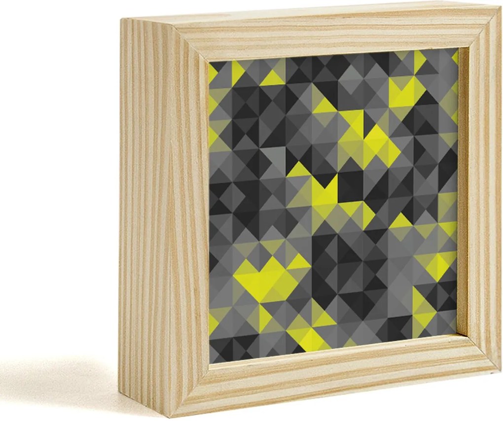 Quadro Decorativo Decohouse Moldura Art Amarelo