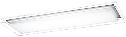 Plafon Embutir Aluminio Acrilico Opalino Branco