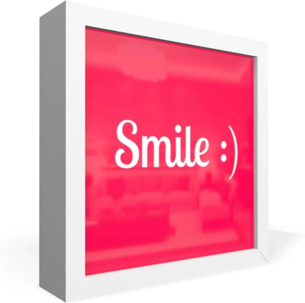 Quadro Adoraria Caixa Frontal Smile Sorria Multicolorido