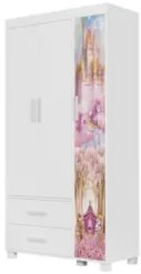 Quarto Infantil 3 Peças Com Mini Cama Carruagem Rosa Z53    - Mpozenat