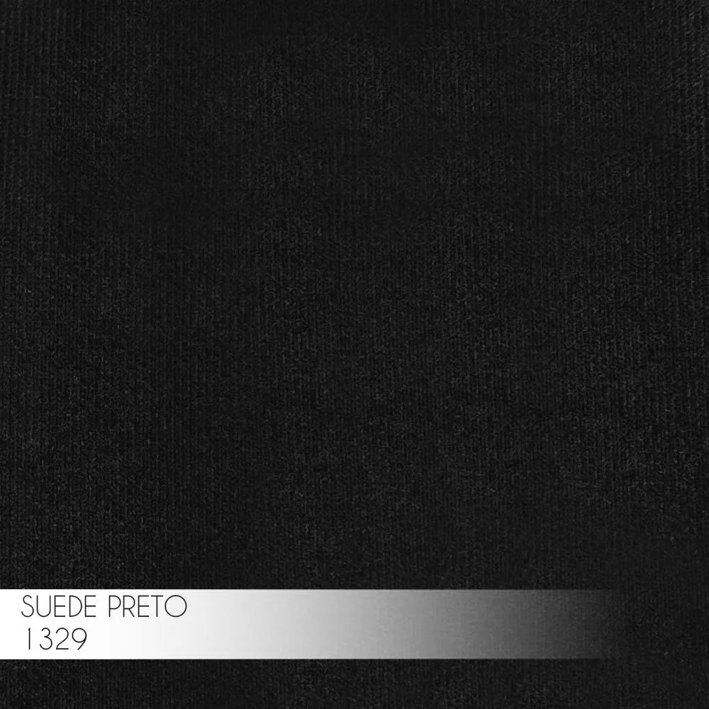 Poltrona Decorativa Sala de Estar Caim Base de Ferro Preto Suede Preto G41 - Gran Belo