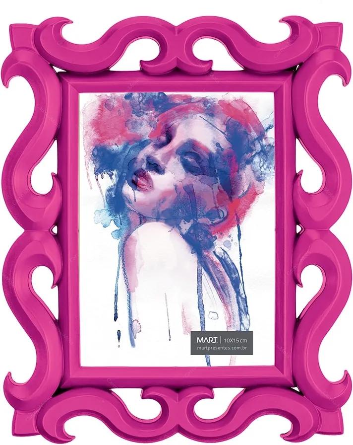 Porta-Retrato Scorpion - Foto 10x15 cm - Rosa Pink - 24,5x19,5 cm
