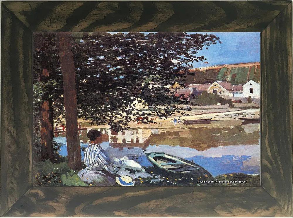 Quadro Decorativo A4 River Scene at Bennecourt - Claude Monet Cosi Dimora