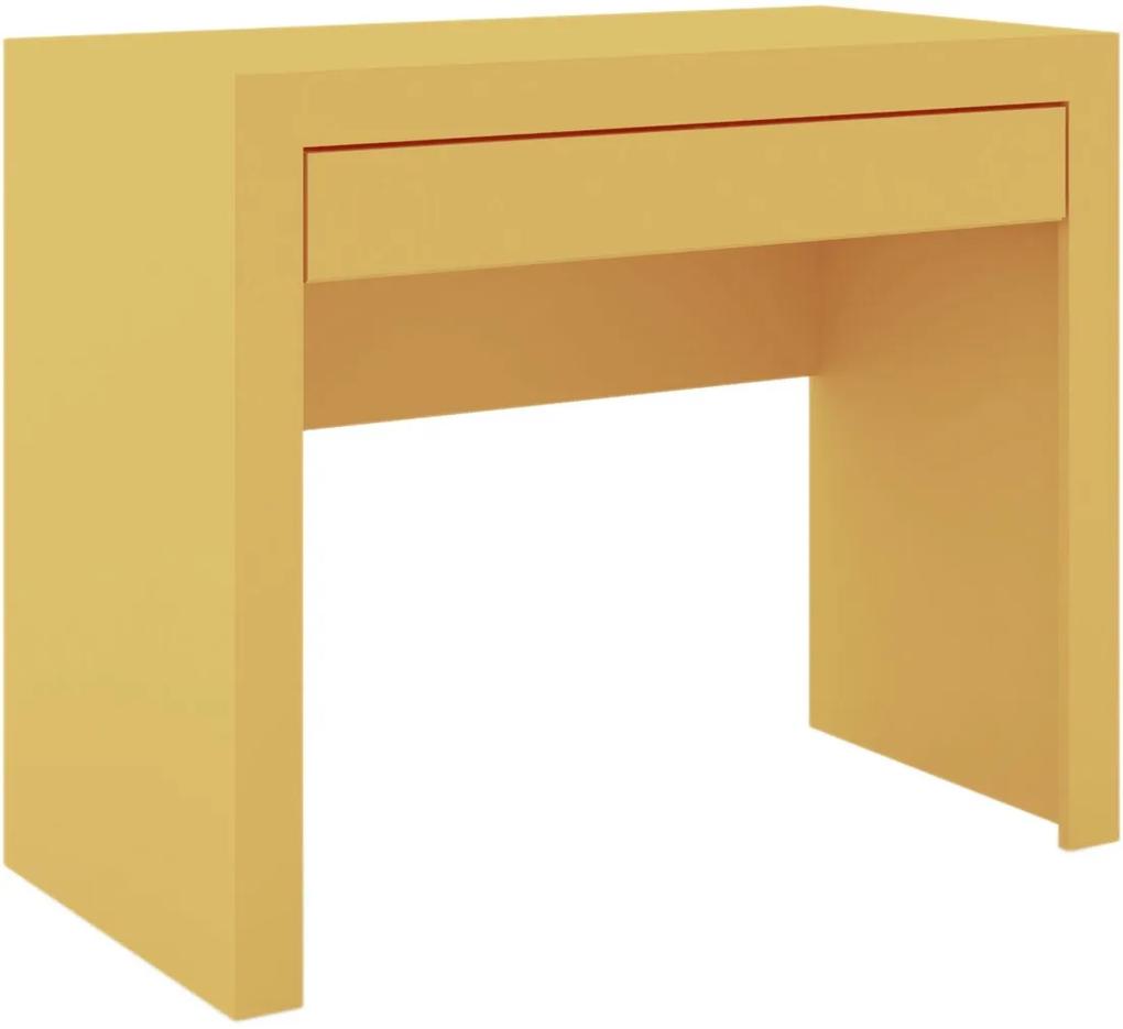 Mesa Computador Simples 1 Gaveta Amarelo