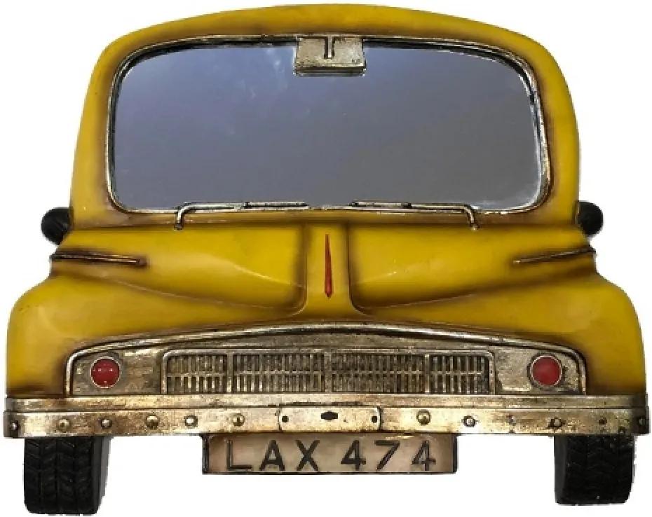 Espelho carro amarelo