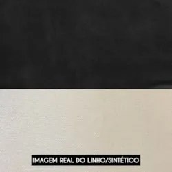 Poltrona para Sala Giratória Redonda Saphire Z32 Linho Bege/Preto - Mp