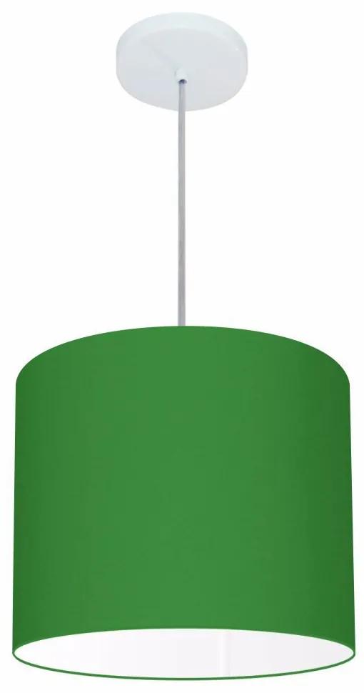 Lustre pendente cilíndrico free lux para mesa de jantar, sala, quarto, churrasqueira e balcão. - Verde-Folha - Tam: 30x21cm
