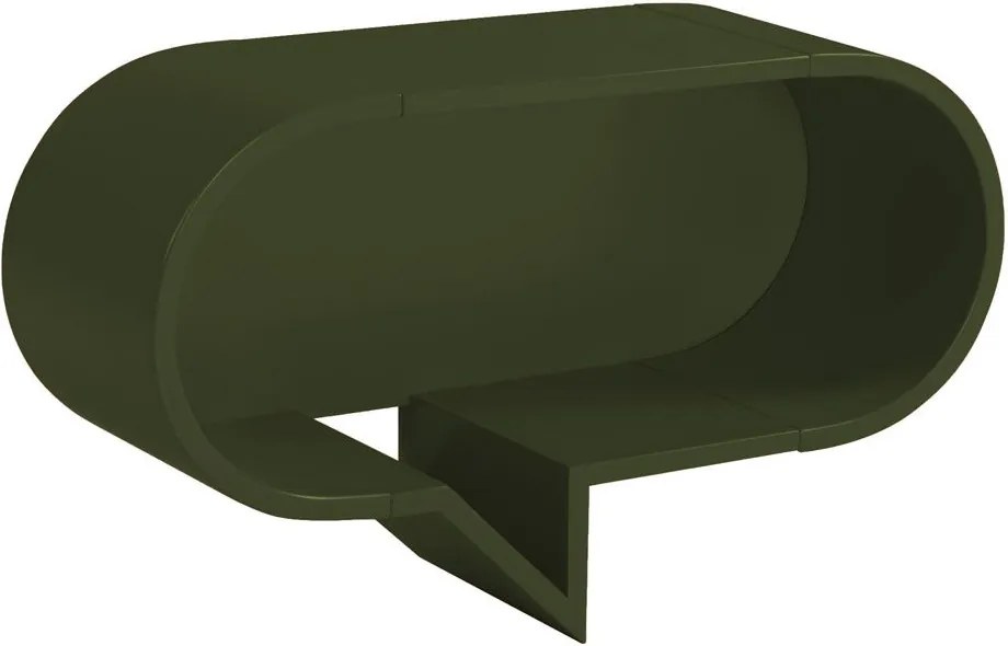 Prateleira Decorativa Oval Cartoon 823 Verde Musgo - Maxima