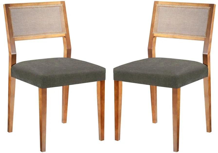 Conjunto 02 Cadeiras de Jantar Columbia  - Wood Prime MT 16856