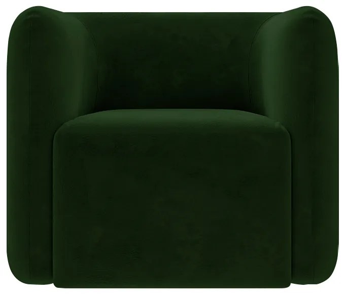 Kit 2 Poltronas Decorativas Sala de Estar Trinidad Base Fixa Veludo Verde G33 - Gran Belo