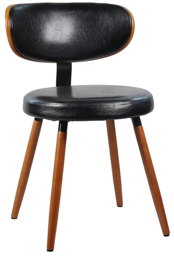 Cadeira Decorativa para Escritório Recepção Scarlet Fixa PU Preto G56 - Gran Belo