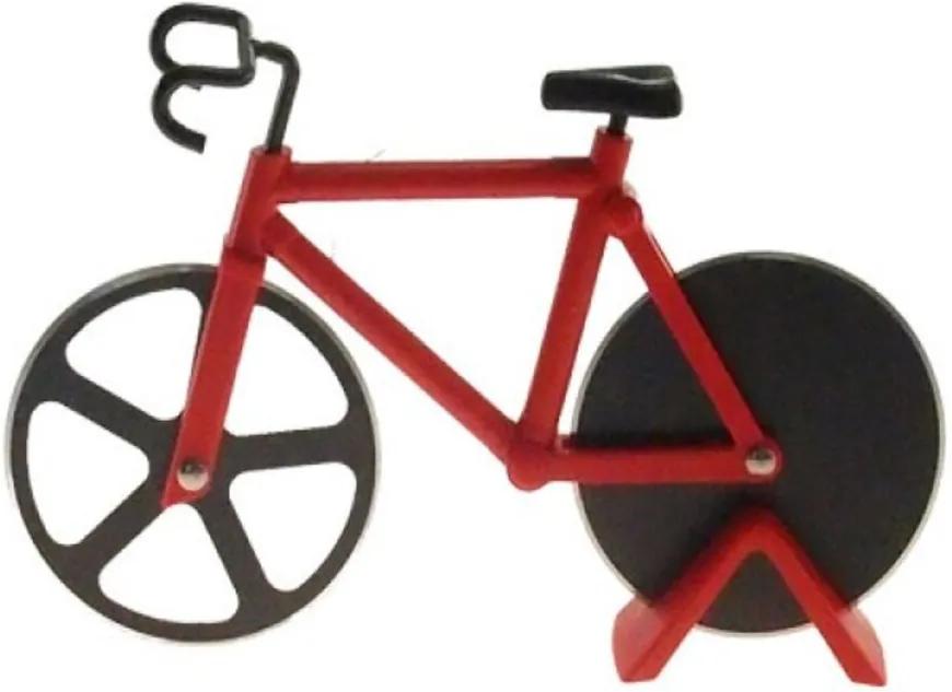 Cortador de Pizza Bicicleta Decorativo Cor Vermelho 12x18cm