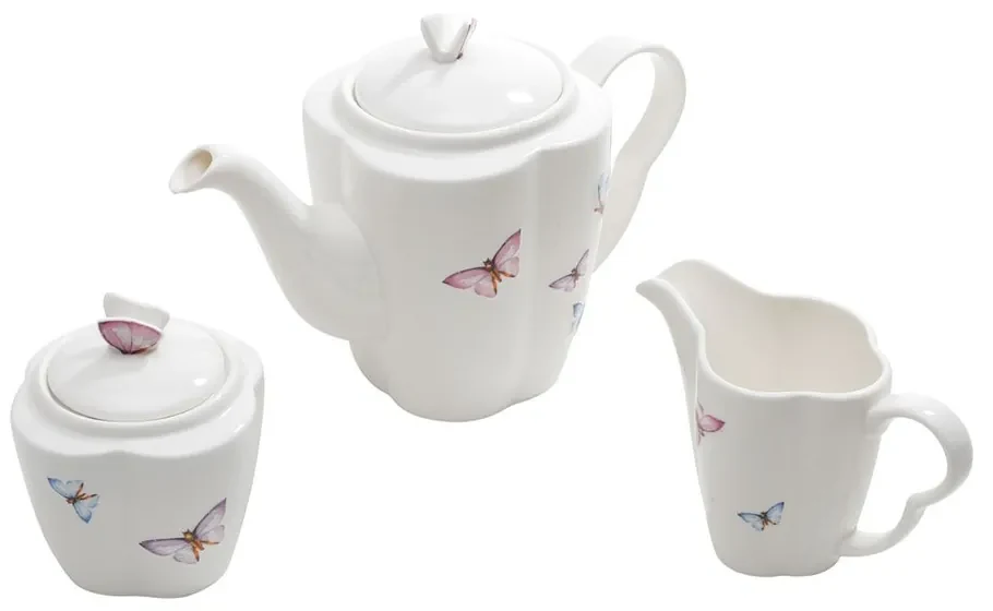 Conjunto De 3 Peças Para Chá De Porcelana Paddy