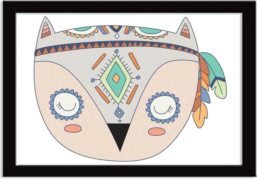 Quadro Decorativo Indian Fox Coruja